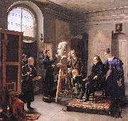 Carl Christian Vogel von Vogelstein Ludwig Tieck sitting to the Portrait Sculptor David d'Angers oil painting